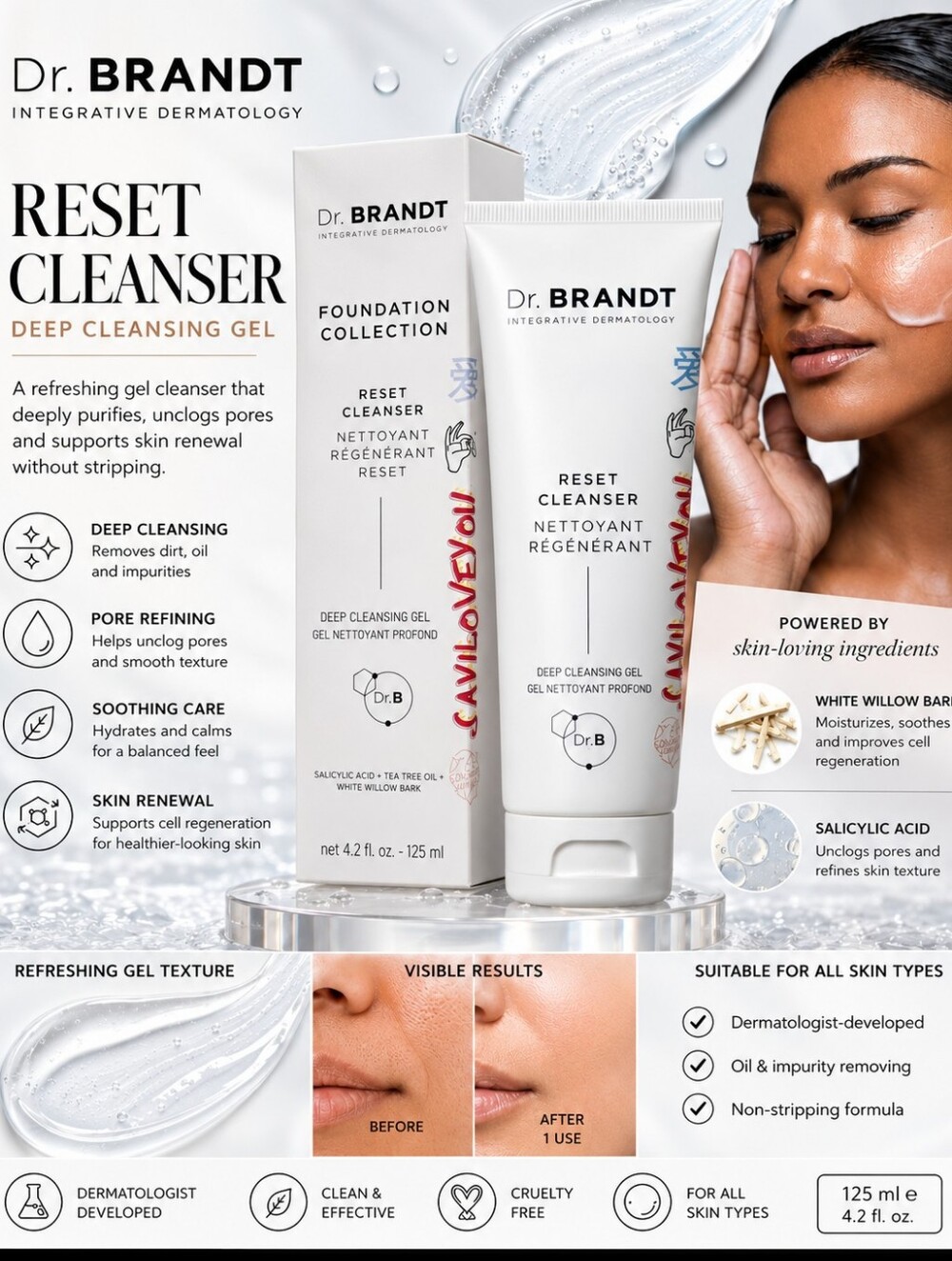 Dr. Brandt Foundation Collection Reset Cleanser Deep Cleansing Gel 125ml